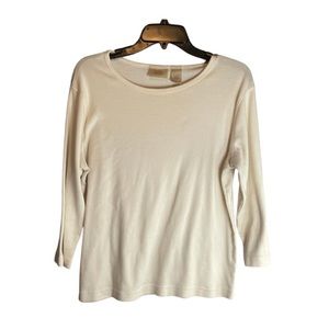 Baxter & Wells Large off white 3/4 sleeve